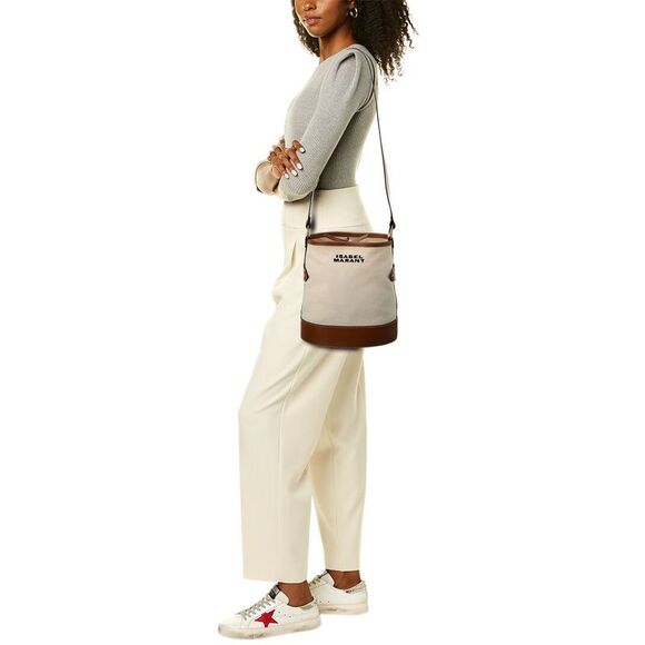 Isabel Marant Canvas & Leather Shoulder Bag, Beige - Picture 4 of 4